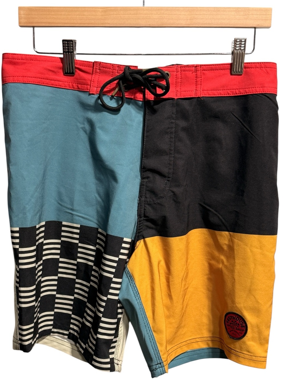 Fasthouse Colorblock After Hours‎ Board Shorts Size 30 18” Swim Beach Checkered